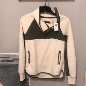 Never worn cream & olive pull over